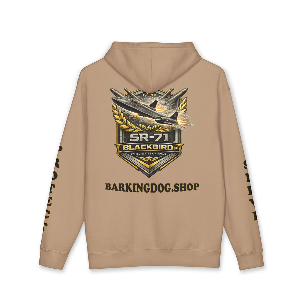 SR-71 Blackbird Jet Hoodie — Barking Dog 'Wag On' Military Air Force Tribute