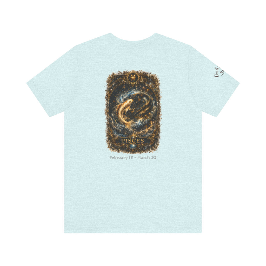 Pisces Zodiac T-Shirt — Mystical Gold Fish Astrology Tee