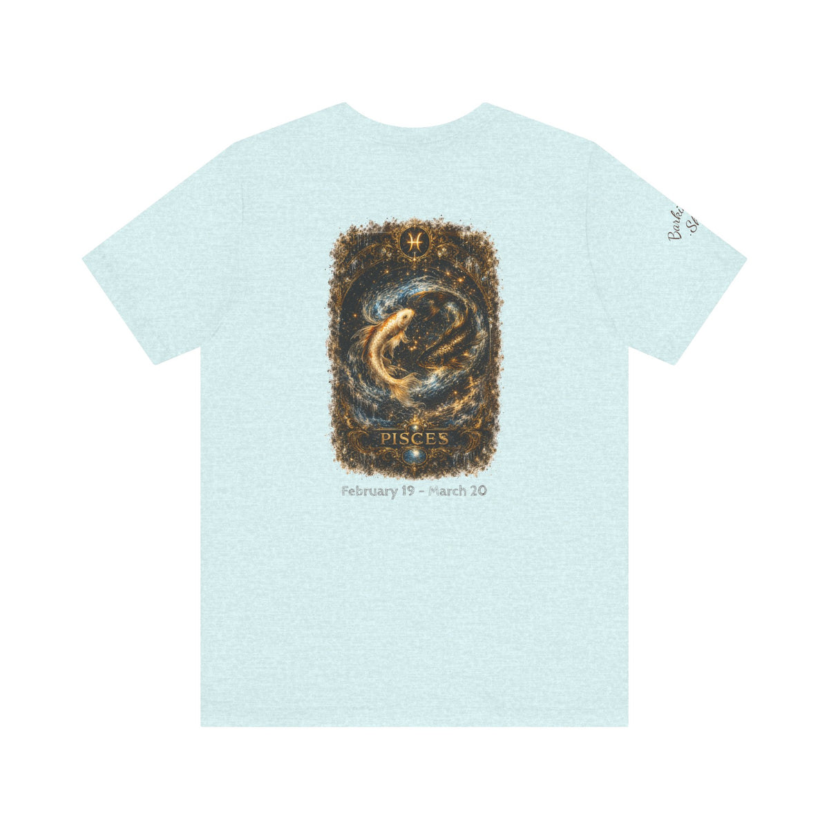 Pisces Zodiac T-Shirt — Mystical Gold Fish Astrology Tee