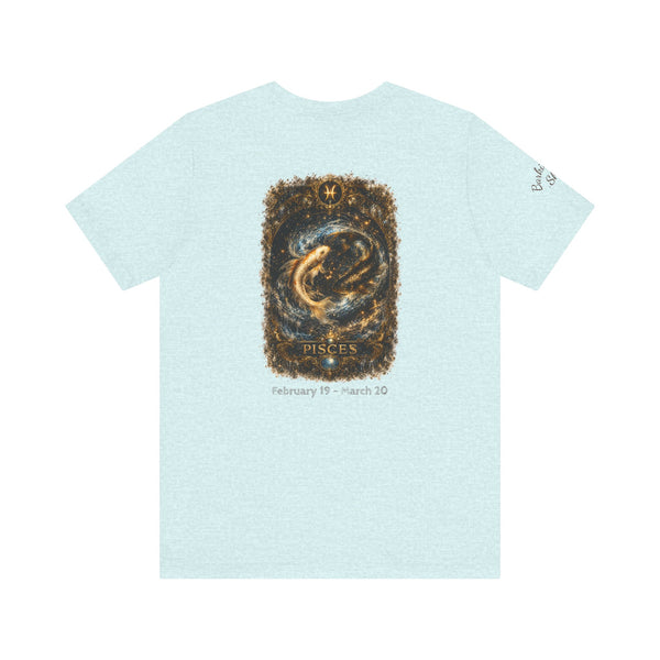 Pisces Zodiac T-Shirt — Mystical Gold Fish Astrology Tee