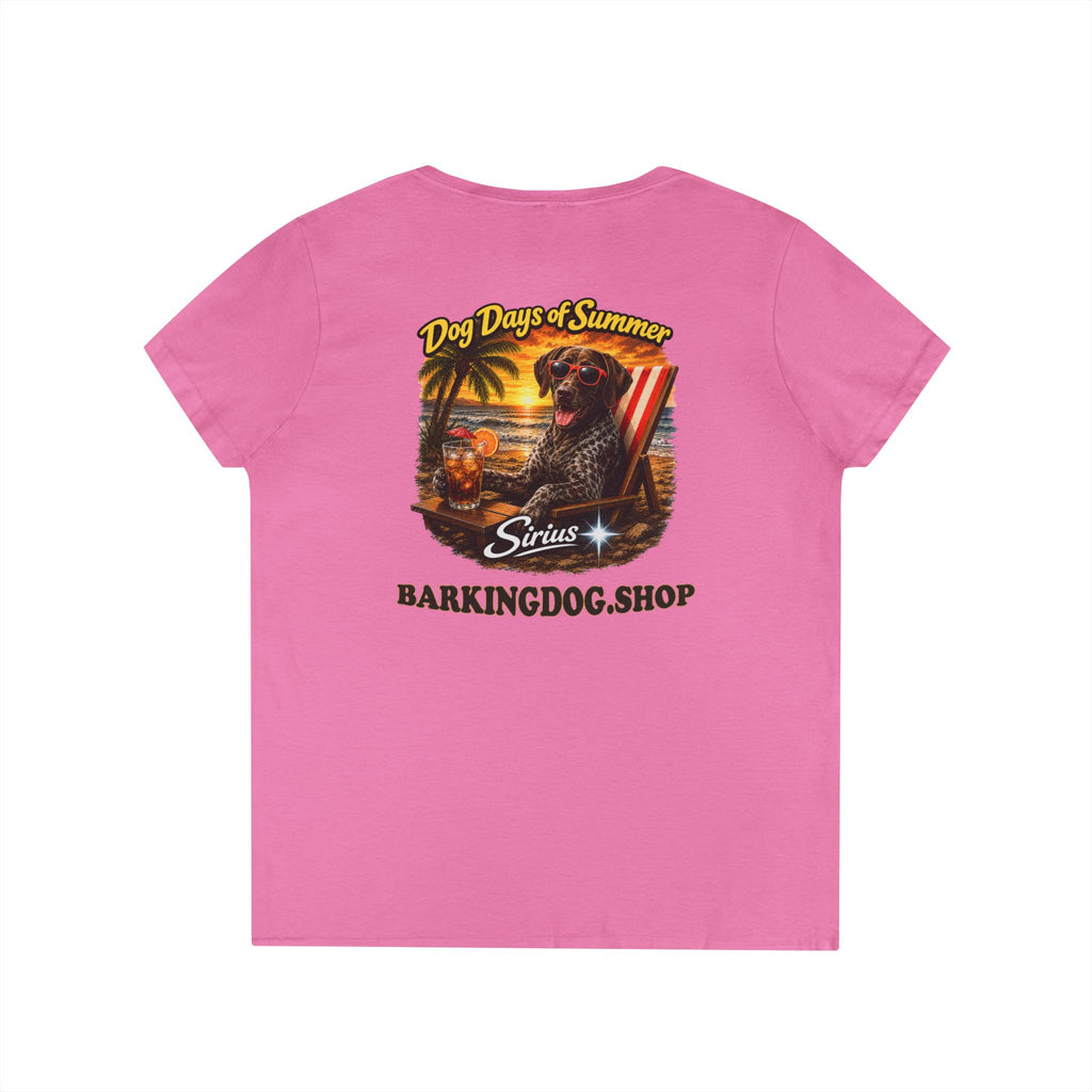 German Shorthair Pointer Beach Chair T-Shirt Wag On™ Dog Days of Summer