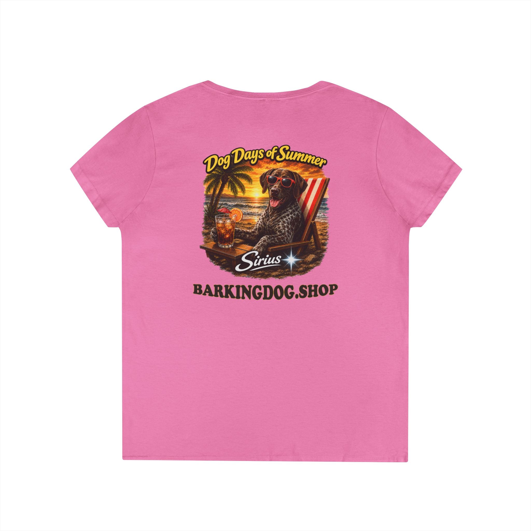 German Shorthair Pointer Beach Chair T-Shirt Wag On™ Dog Days of Summer