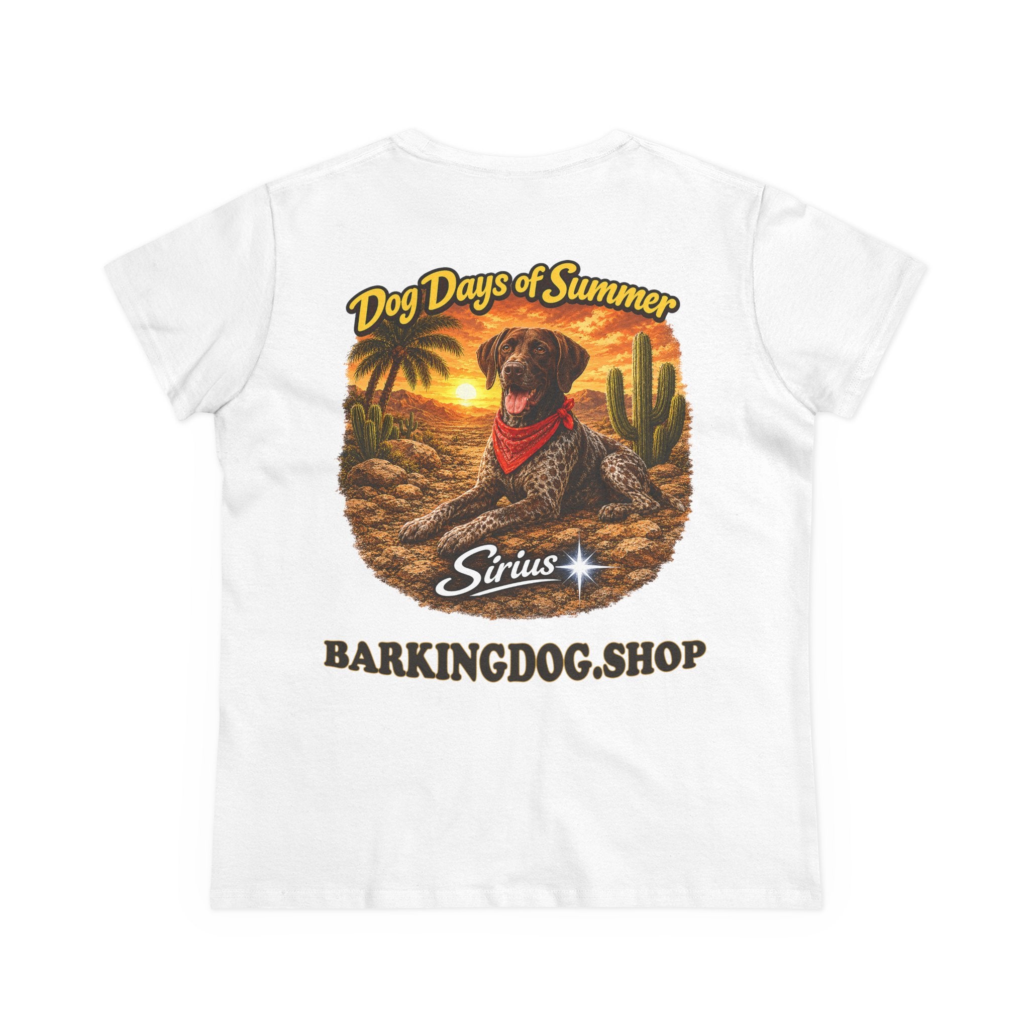 German Shorthair Pointer Dog Cactus T-Shirt Wag On™ Dog Days of Summer