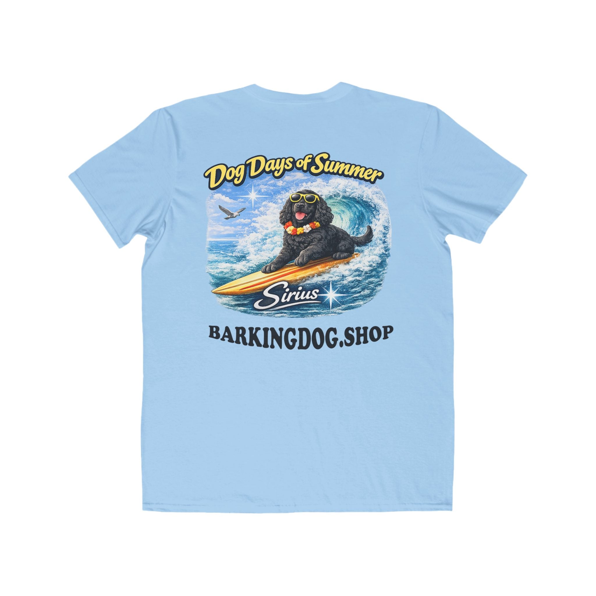 Cocker Spaniel Surfboard T-Shirt Wag On™ Dog Days of Summer