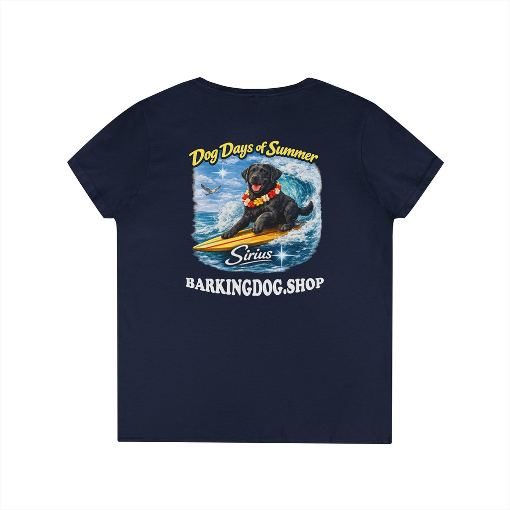 Black Labrador Dog Surfboard T-Shirt Wag On™ Dog Days of Summer