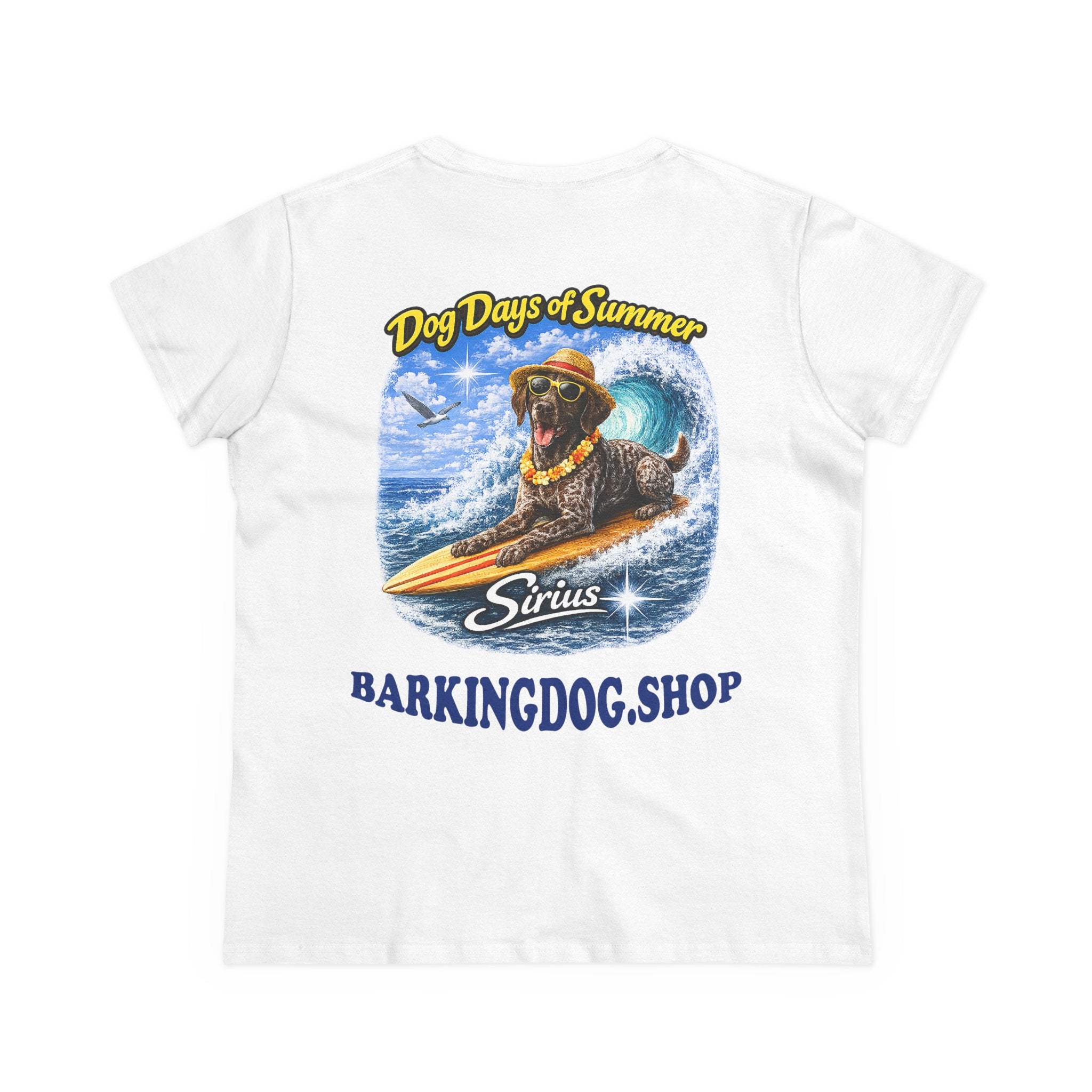 German Shorthair Pointer Dog Surfboard T-Shirt Wag On™ Dog Days of Summer