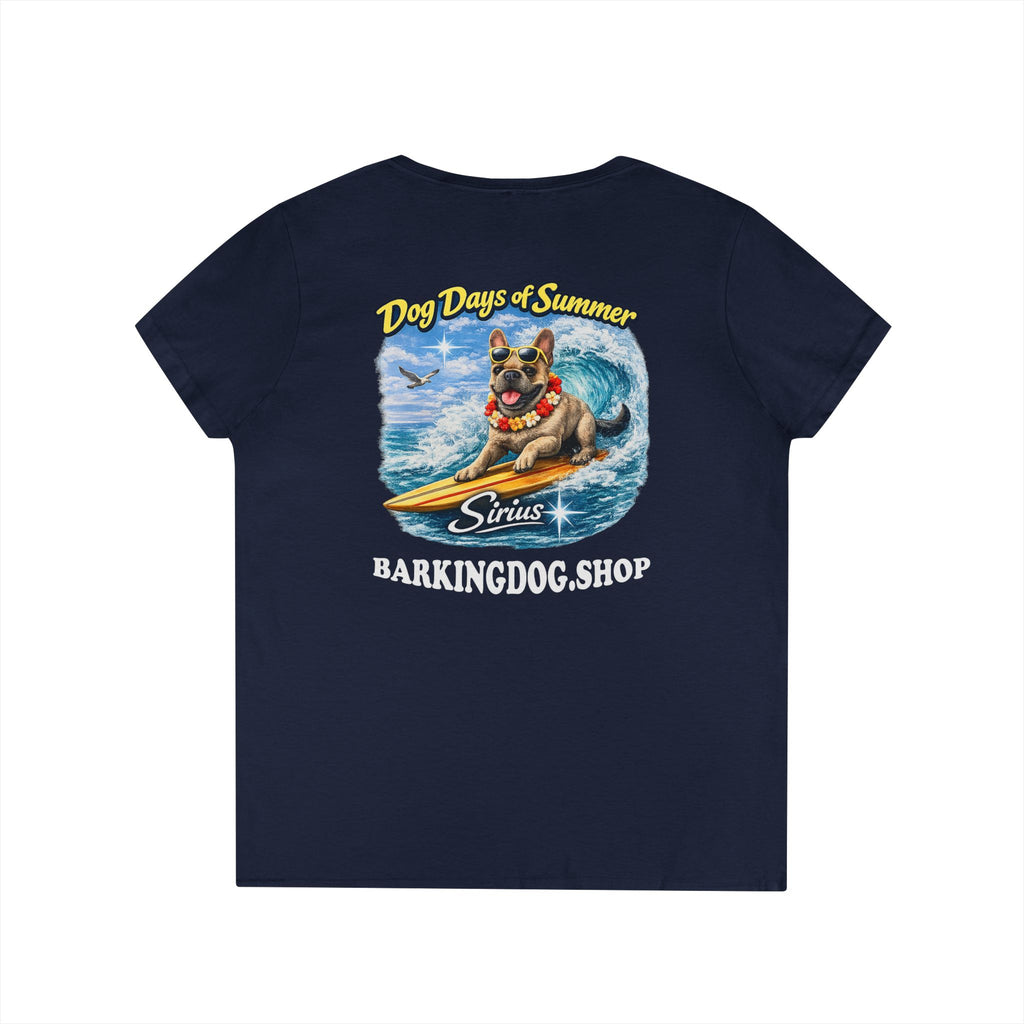 French Bull Dog Surfboard T-Shirt Wag On™ Dog Days of Summer