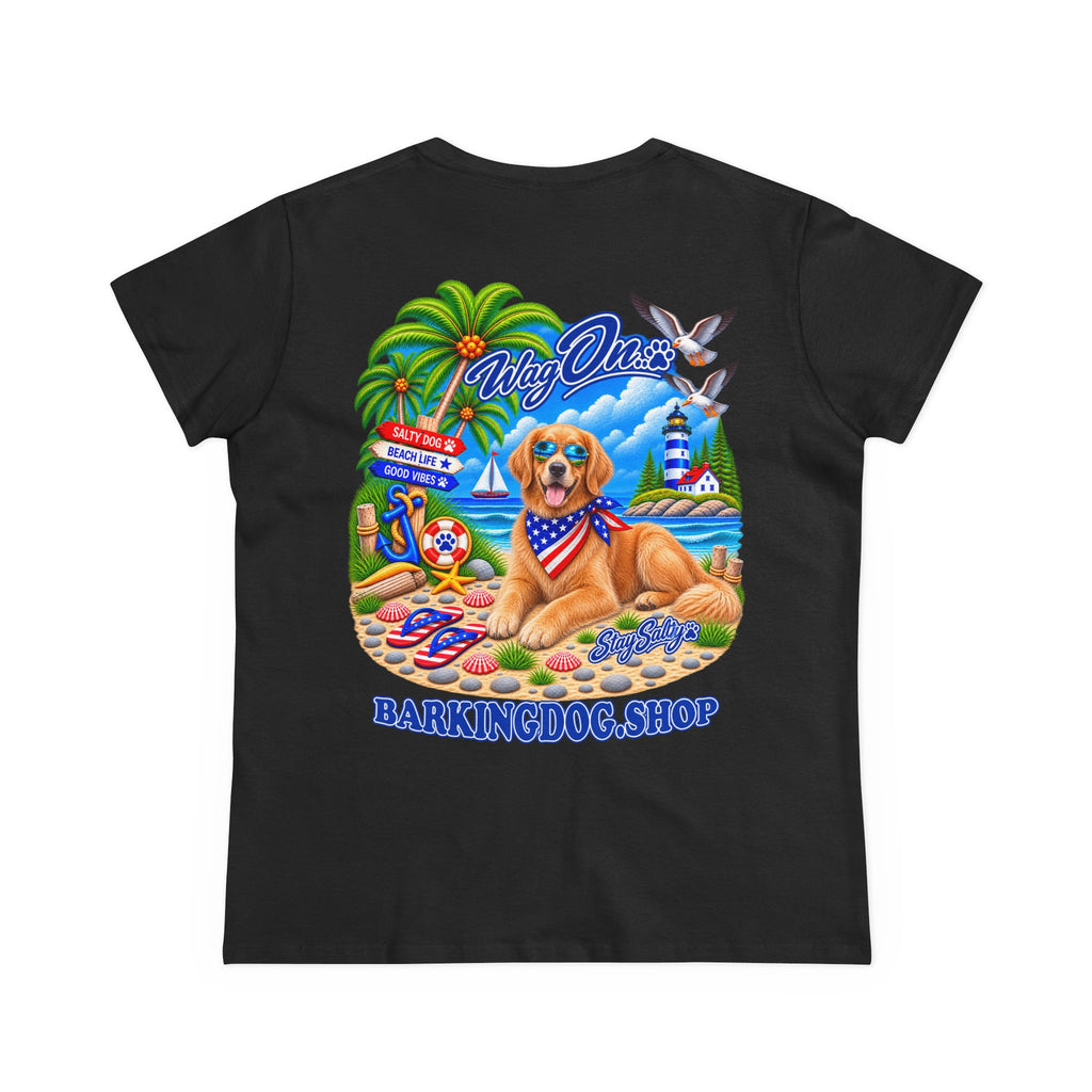Golden Retriever Stay Salty T Shirt Beach Collection Salty Pup Beach Life Graphic Tee Wag On BarkingDog Shop