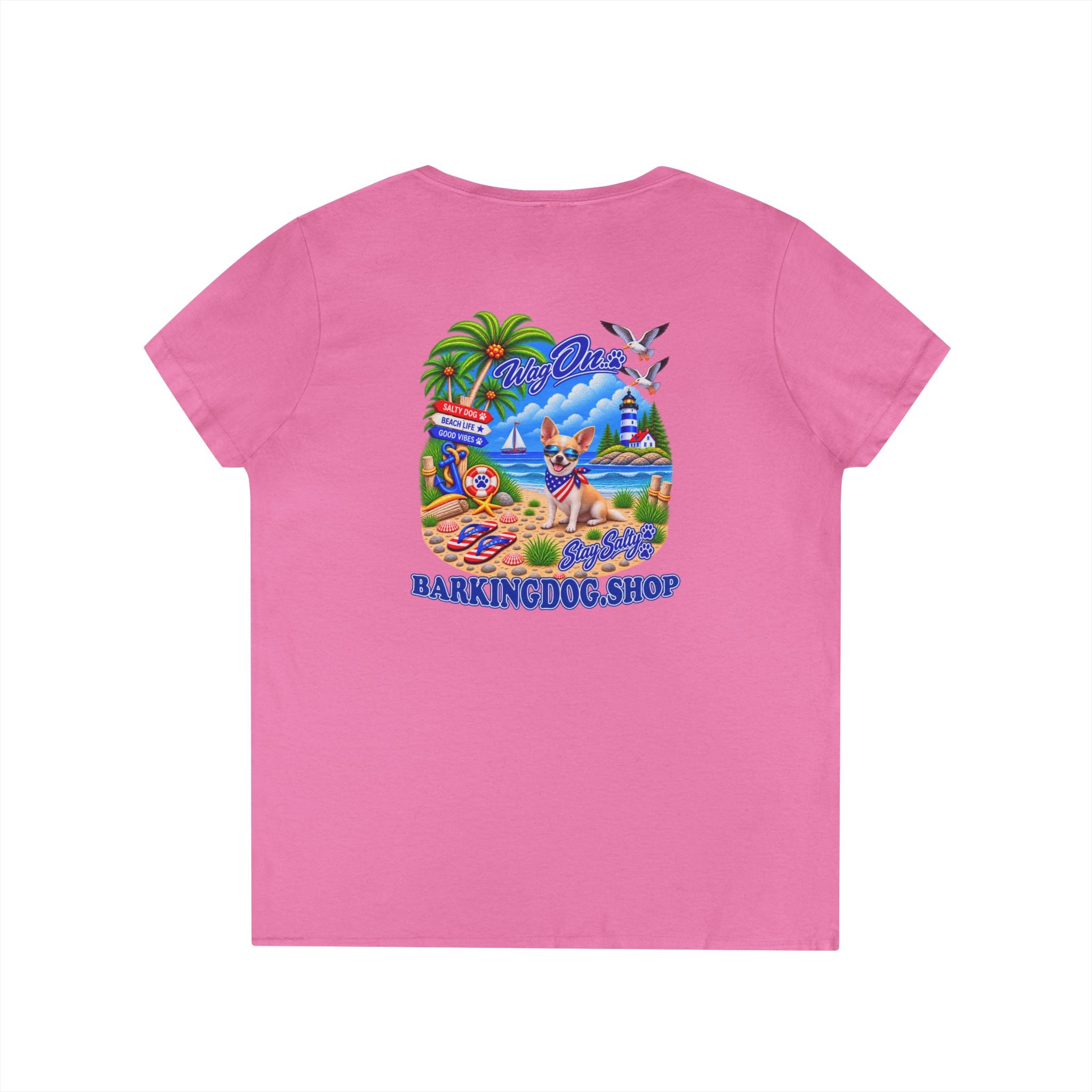 Chihuahua Stay Salty T Shirt Beach Collection Salty Pup Beach Life Graphic Tee Wag On BarkingDog Shop