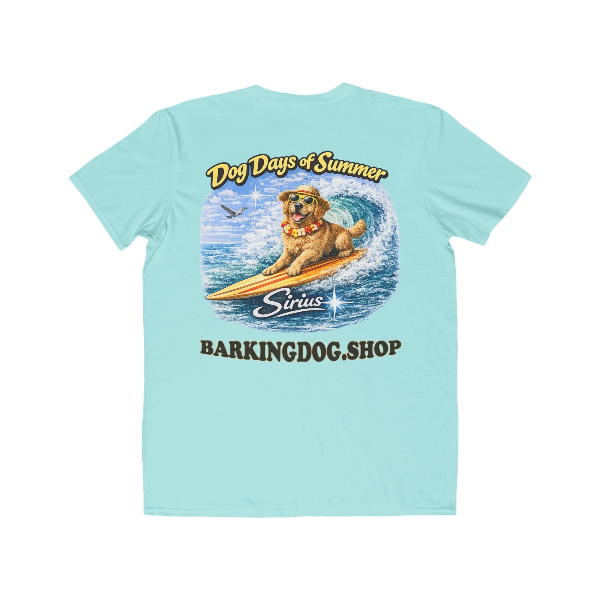Golden Retriever Surfboard T-Shirt Wag On™ Dog Days of Summer