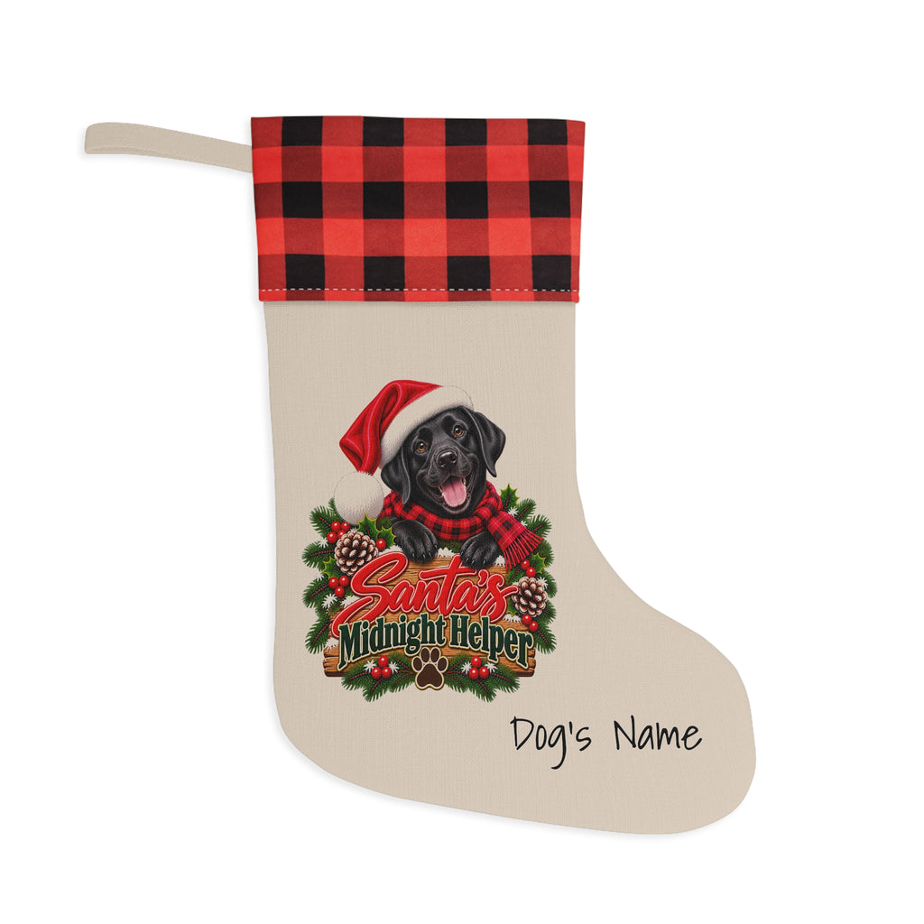 Black Labrador Santa’s Midnight Helper Christmas Stocking BarkingDog Shop