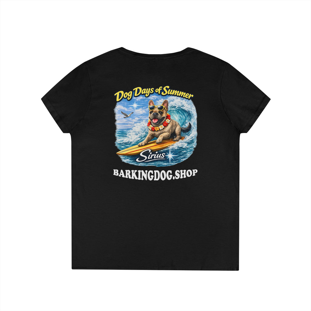 French Bull Dog Surfboard T-Shirt Wag On™ Dog Days of Summer