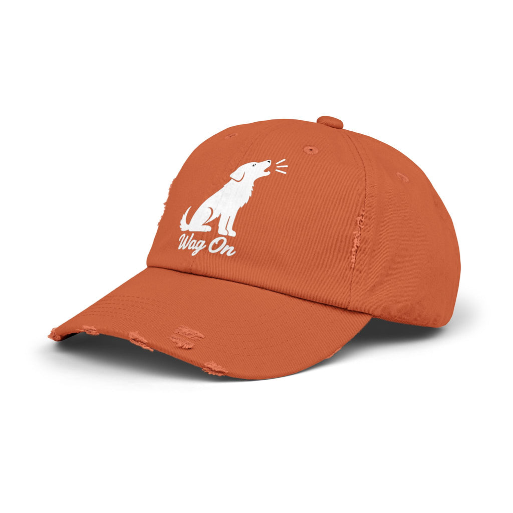 Wag On Dog Distressed Cap DTF