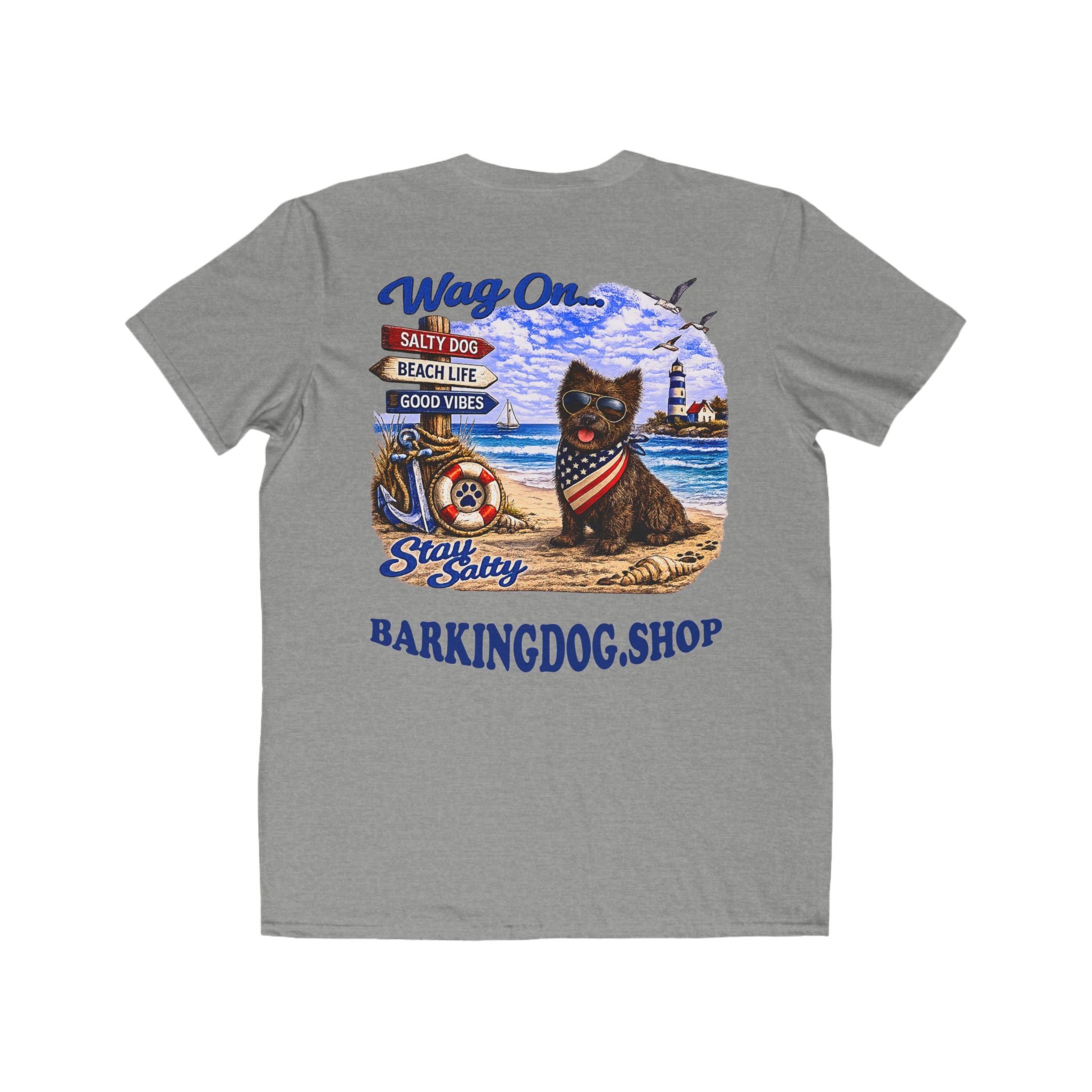 Cairn Terrier Dog Beach T Shirt Wag On™ Stay Salty