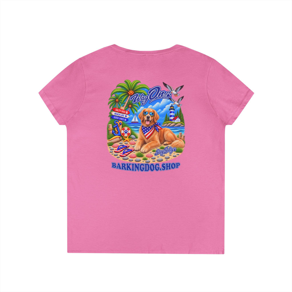 Golden Retriever Stay Salty T Shirt Beach Collection Salty Pup Beach Life Graphic Tee Wag On BarkingDog Shop