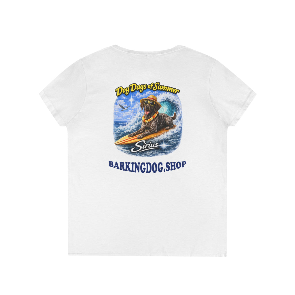 German Shorthair Pointer Surfboard T-Shirt Wag On™ Dog Days of Summer