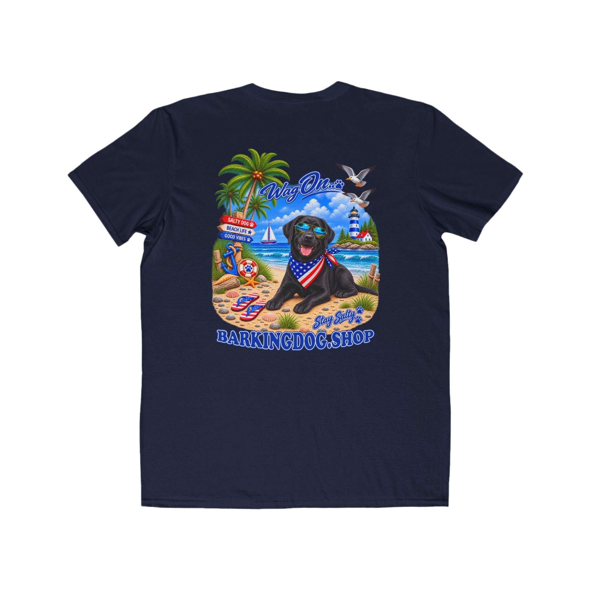 Black Labrador Stay Salty T Shirt Beach Collection Salty Pup Beach Life Graphic Tee Wag On BarkingDog Shop
