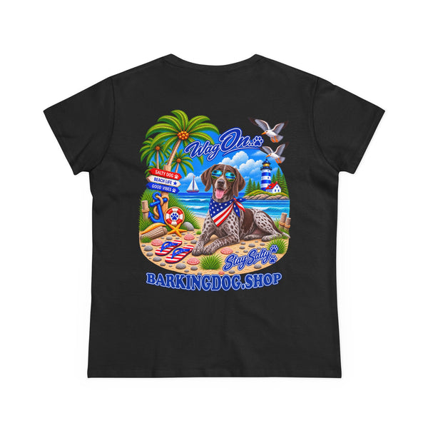 German Shorthair Pointer Stay Salty T Shirt Beach Collection Salty Pup Beach Life Graphic Tee Wag On BarkingDog Shop