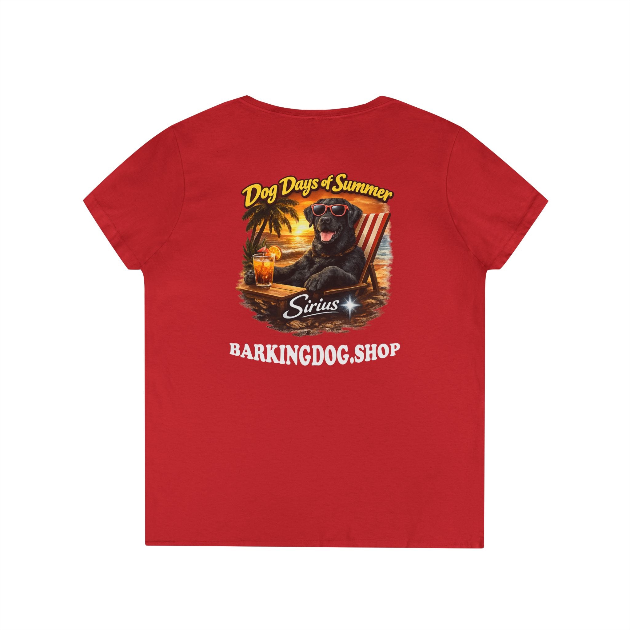 Black Labrador Dog Beach Chair T-Shirt Wag On™ Dog Days of Summer
