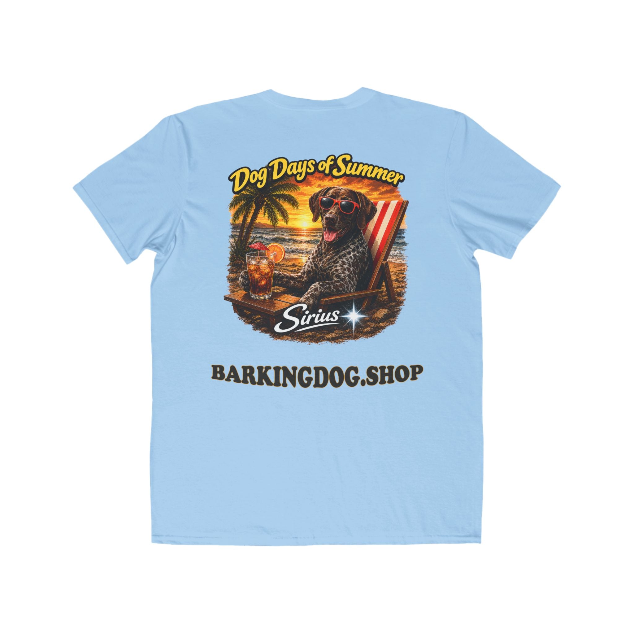 German Shorthair Pointer Beach Chair T-Shirt Wag On™ Dog Days of Summer