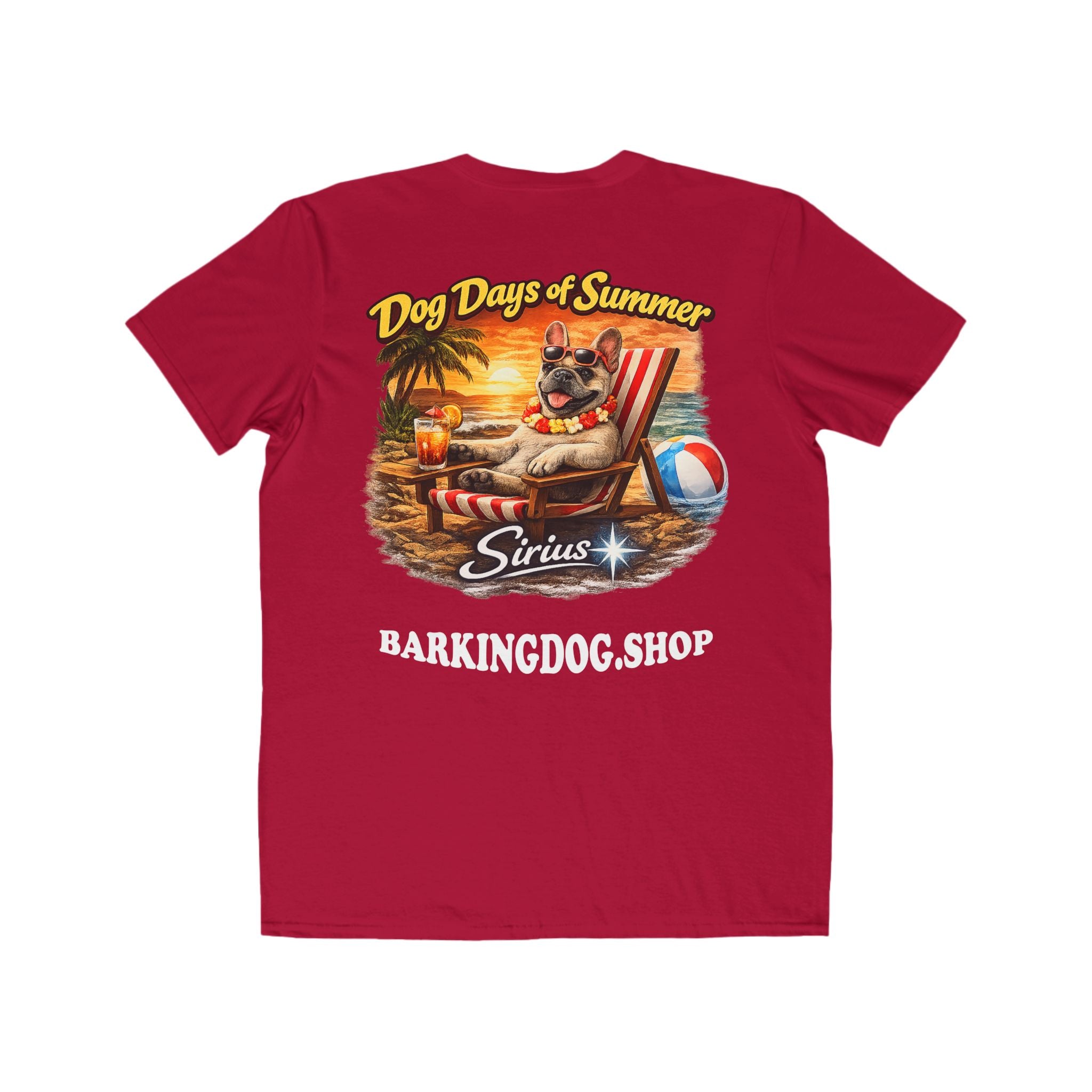 French Bulldog Beach Chair T-Shirt Wag On™ Dog Days of Summer