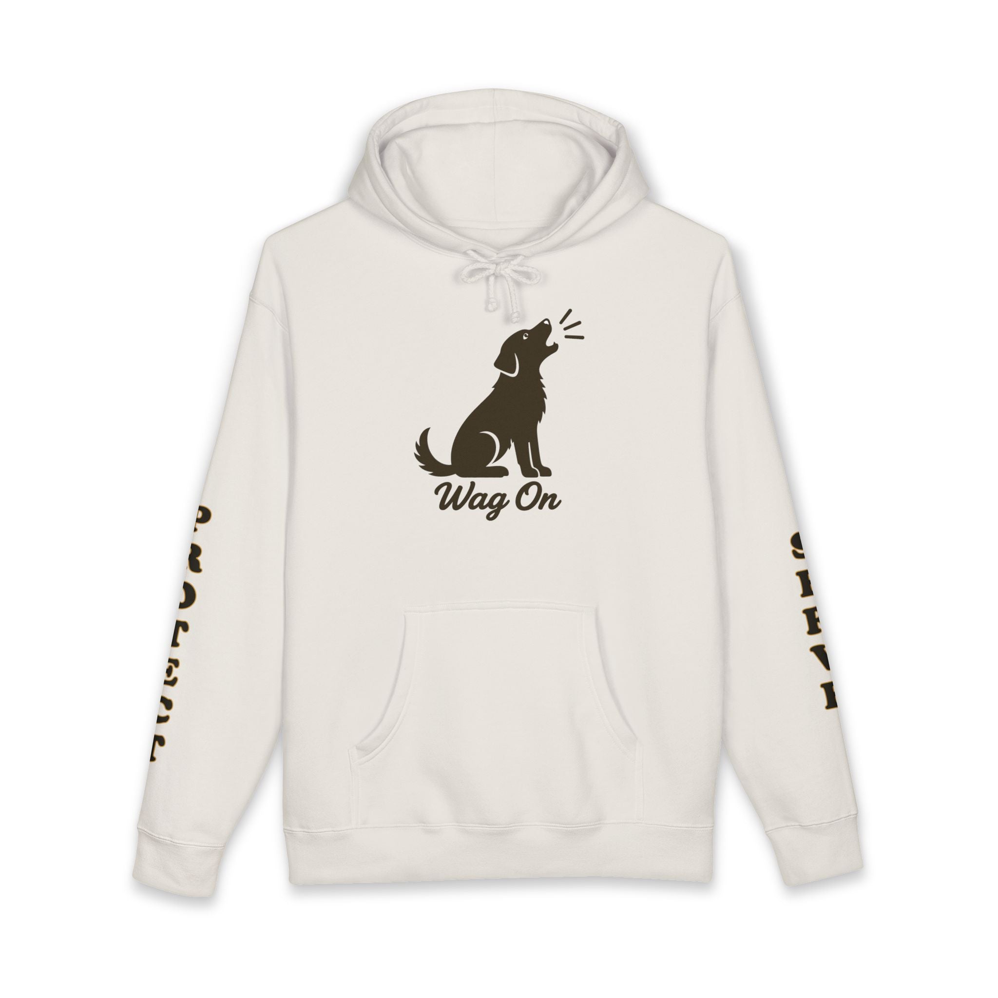 AH-64 Apache Military Helicopter Hoodie – "Wag On" Dog Graphic