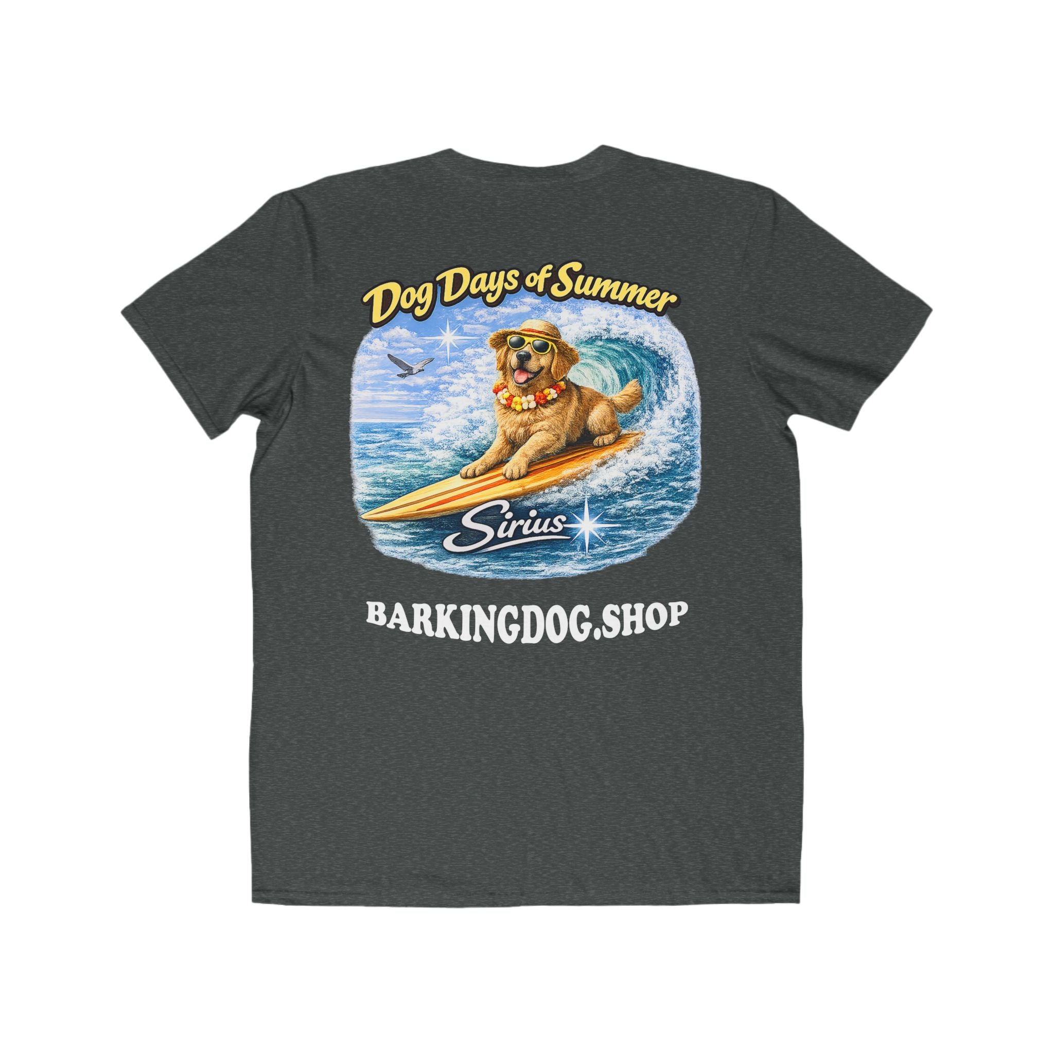 Golden Retriever Surfboard T-Shirt Wag On™ Dog Days of Summer