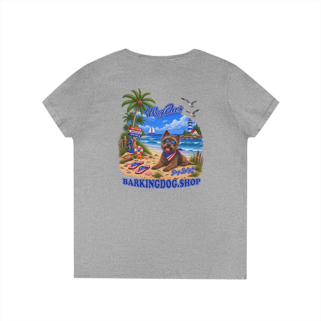 Cairn Terrier Stay Salty T Shirt Beach Collection Salty Pup Beach Life Graphic Tee Wag On BarkingDog Shop