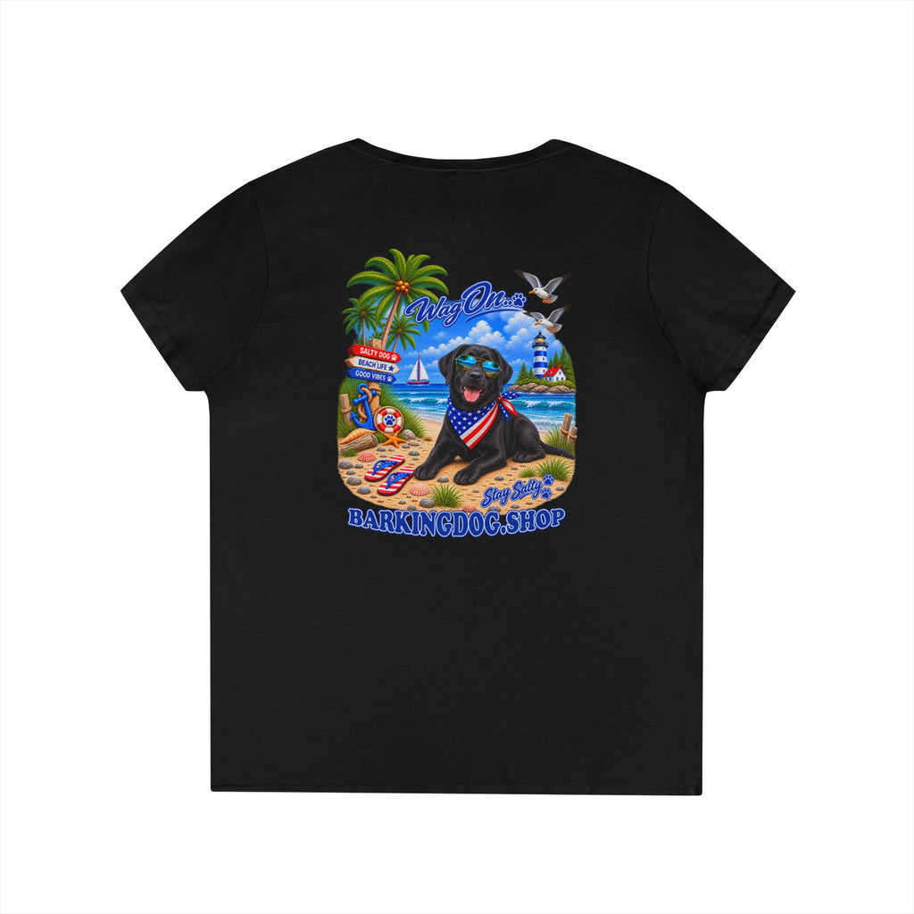 Black Labrador Stay Salty T Shirt Beach Collection Salty Pup Beach Life Graphic Tee Wag On BarkingDog Shop