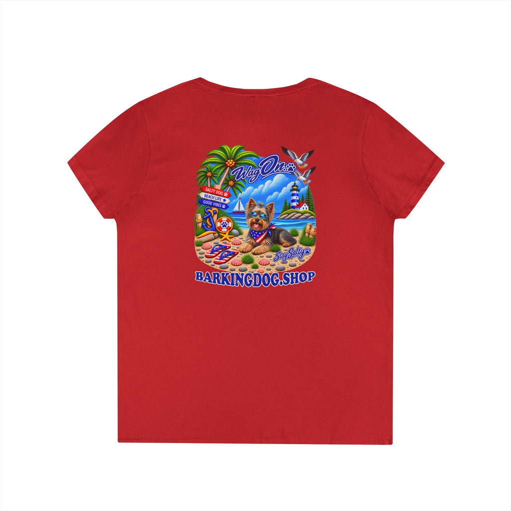 Yorkshire Terrier Stay Salty T Shirt Beach Collection Salty Pup Beach Life Graphic Tee Wag On BarkingDog Shop
