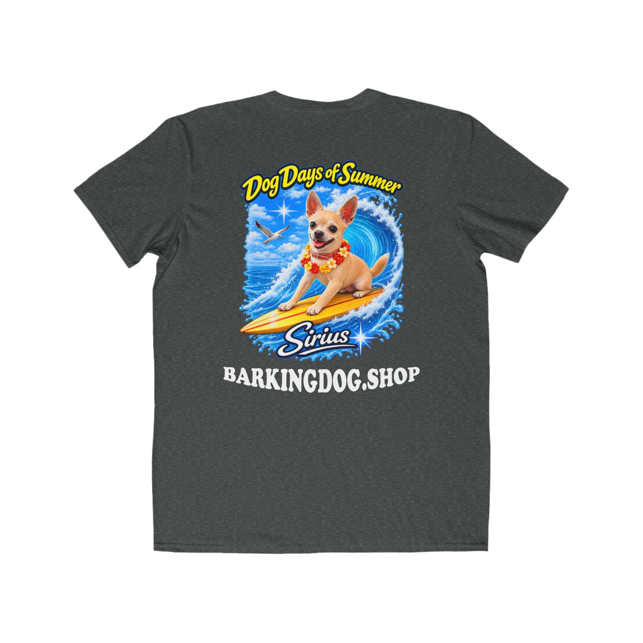Chihuahua Surfboard T Shirt Dog Days Of Summer Beach Dog Lover Graphic Tee Wag On BarkingDog Shop