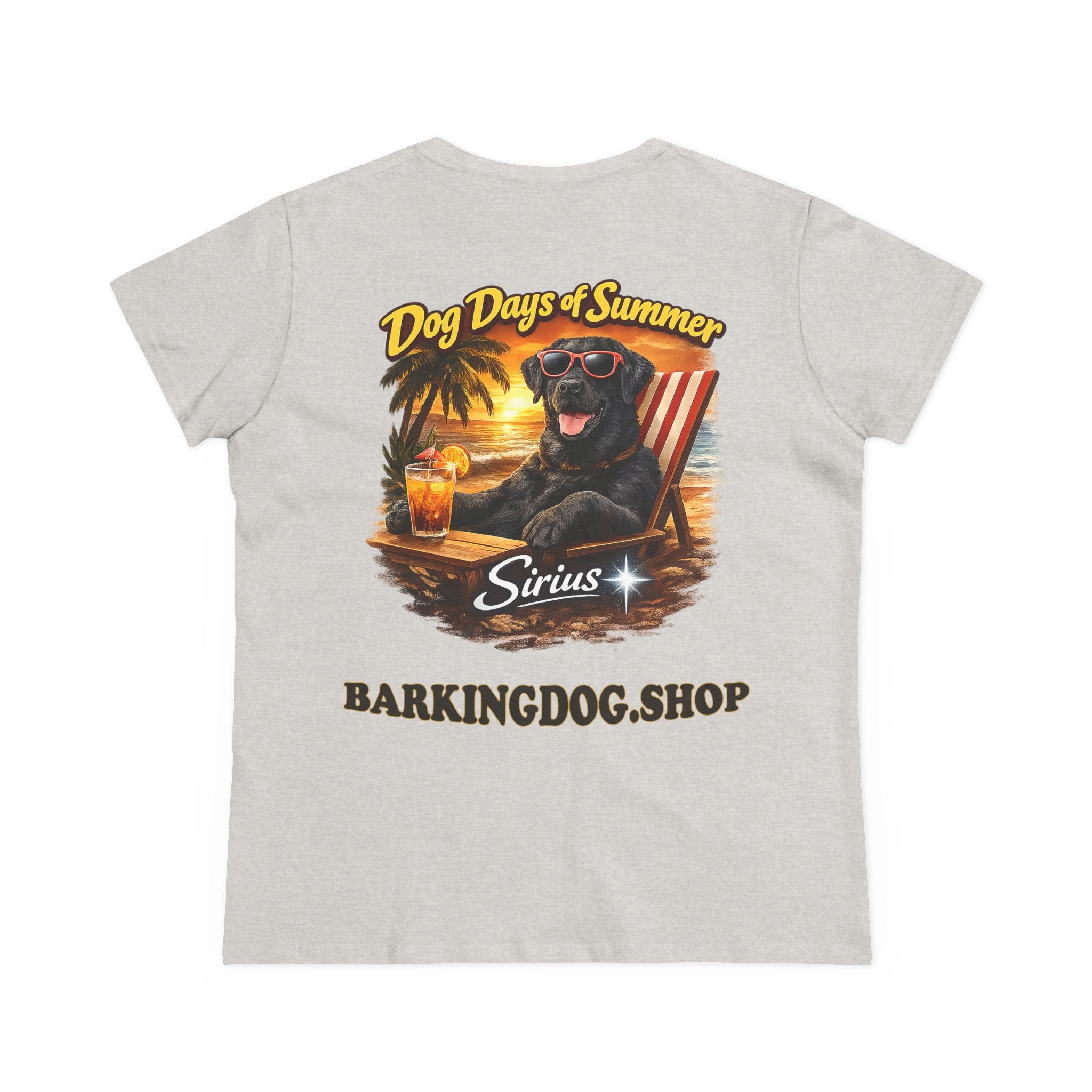 Black Labrador Dog Beach Chair T-Shirt Wag On™ Dog Days of Summer