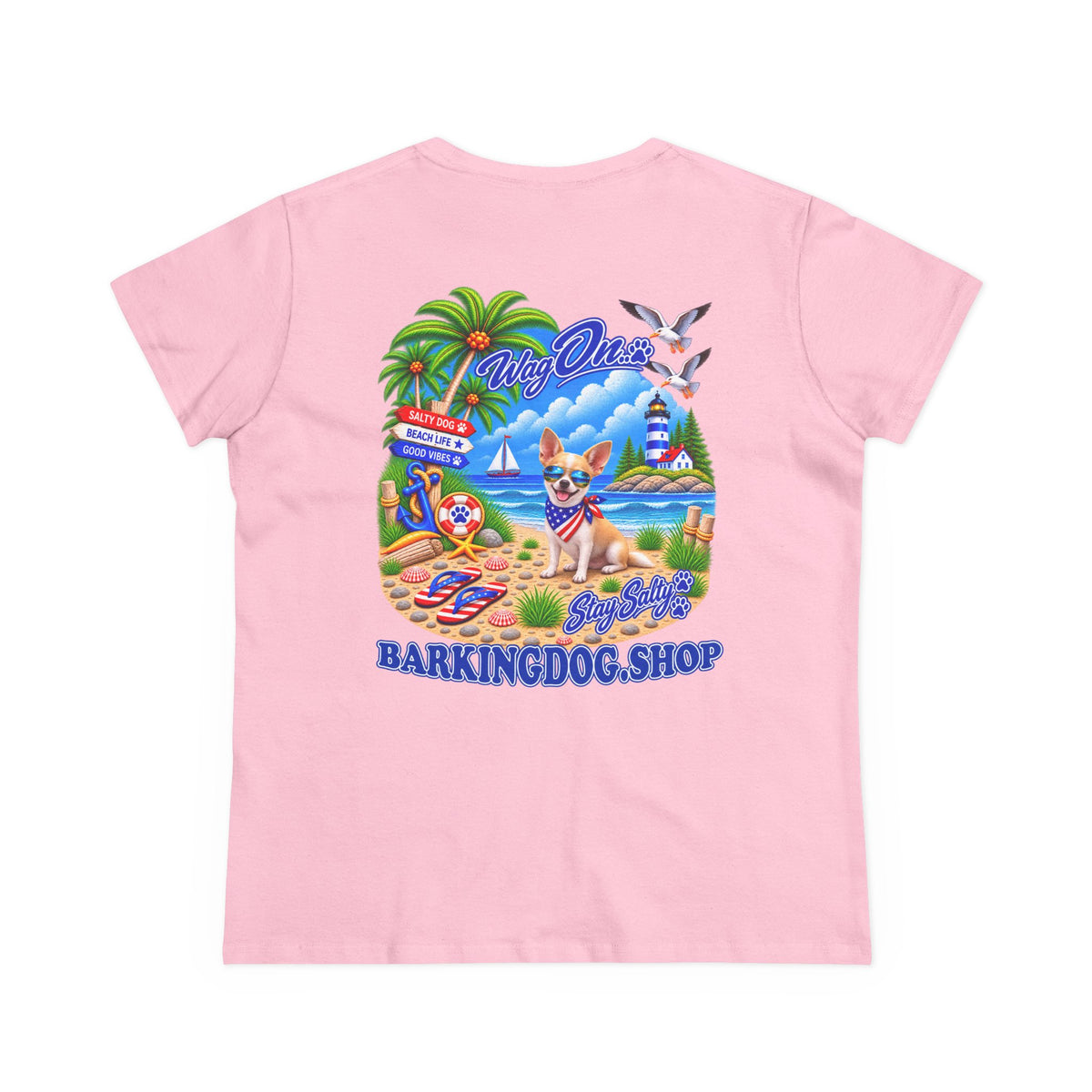 Chihuahua Stay Salty T Shirt Beach Collection Salty Pup Beach Life Graphic Tee Wag On BarkingDog Shop