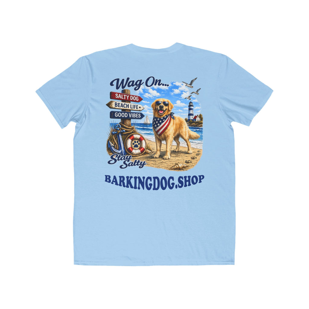 Golden Retriever Dog Beach T Shirt Wag On™ Stay Salty