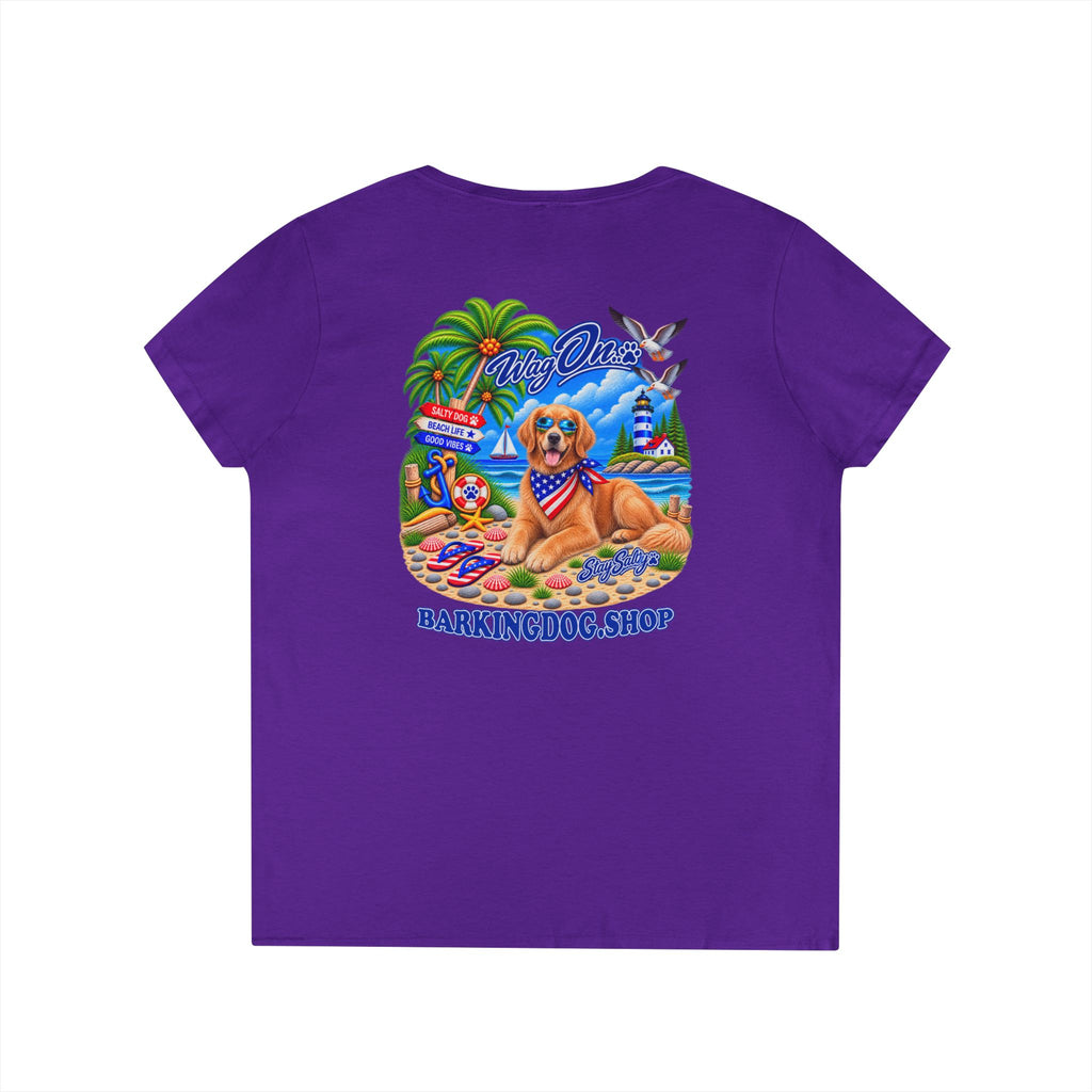 Golden Retriever Stay Salty T Shirt Beach Collection Salty Pup Beach Life Graphic Tee Wag On BarkingDog Shop