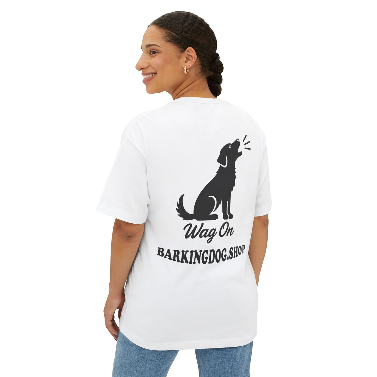 Boxy Tee Wag On Barking Dog Shop Logo