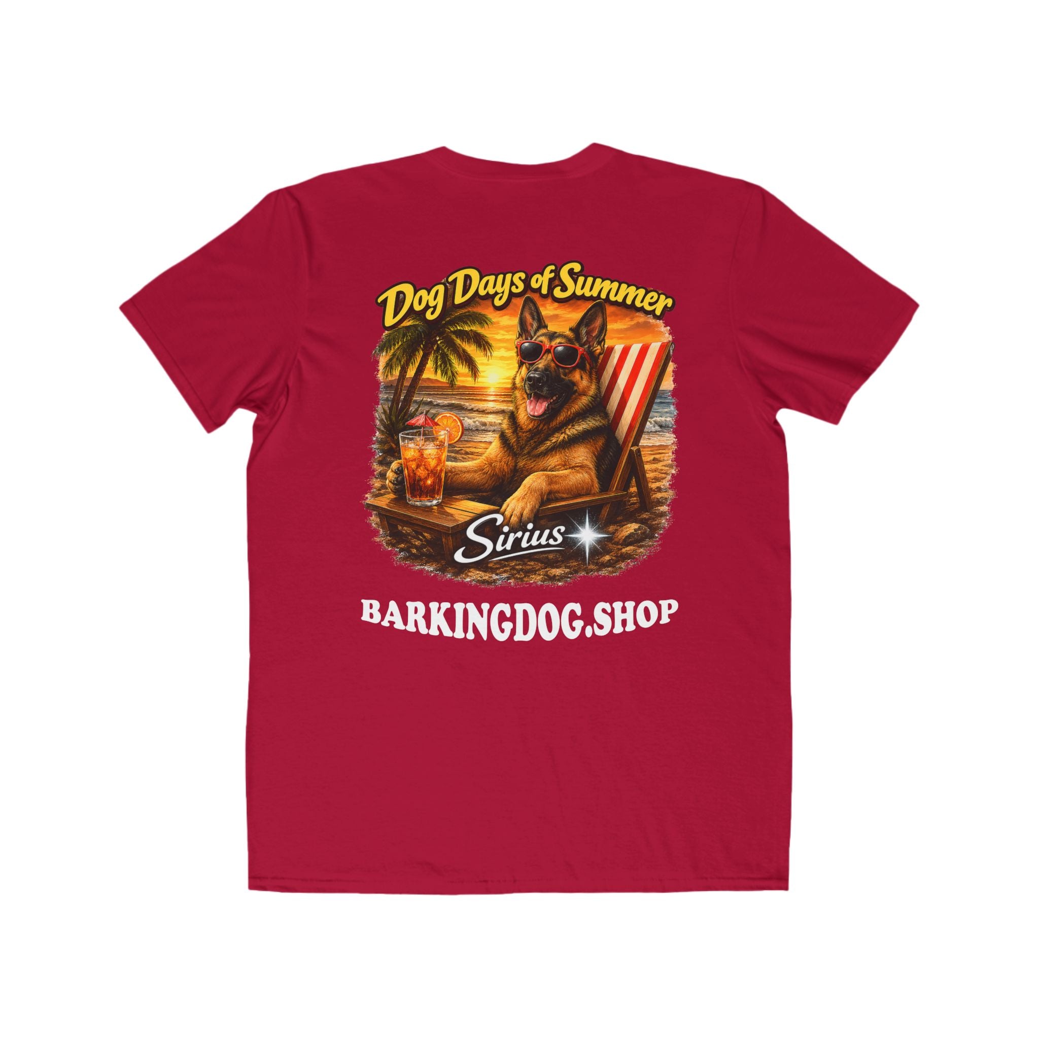 German Shepherd Beach Chair T-Shirt Wag On™ Dog Days of Summer