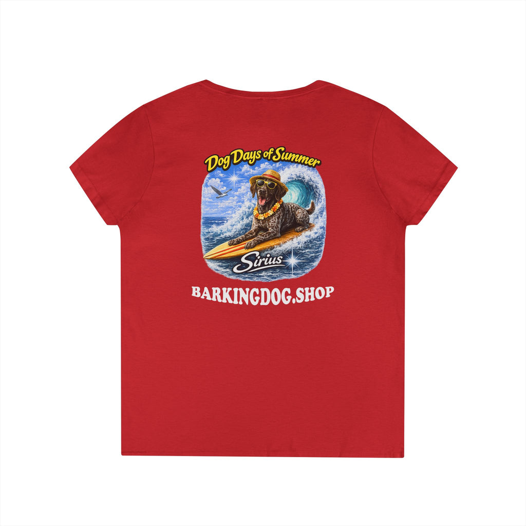 German Shorthair Pointer Surfboard T-Shirt Wag On™ Dog Days of Summer