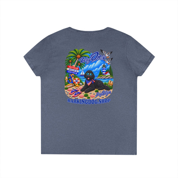 Black Bernedoodle  Stay Salty T Shirt Beach Collection Salty Pup Beach Life Graphic Tee Wag On BarkingDog Shop