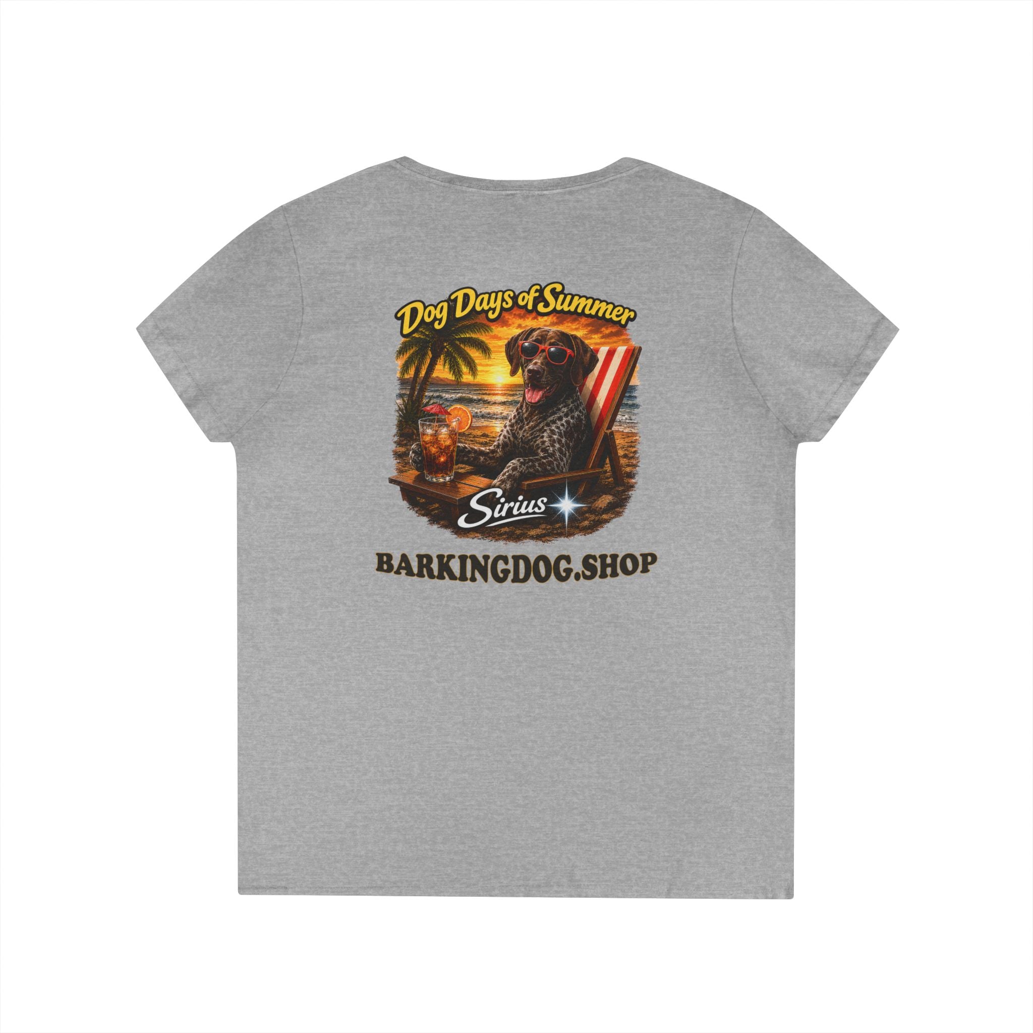 German Shorthair Pointer Beach Chair T-Shirt Wag On™ Dog Days of Summer