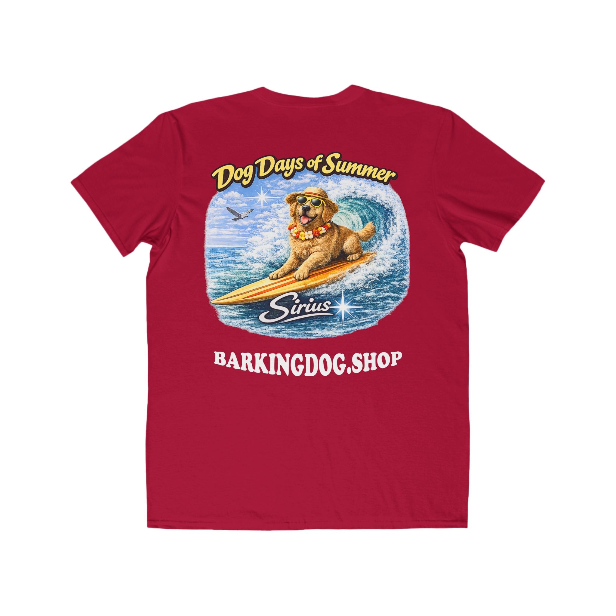 Golden Retriever Surfboard T-Shirt Wag On™ Dog Days of Summer