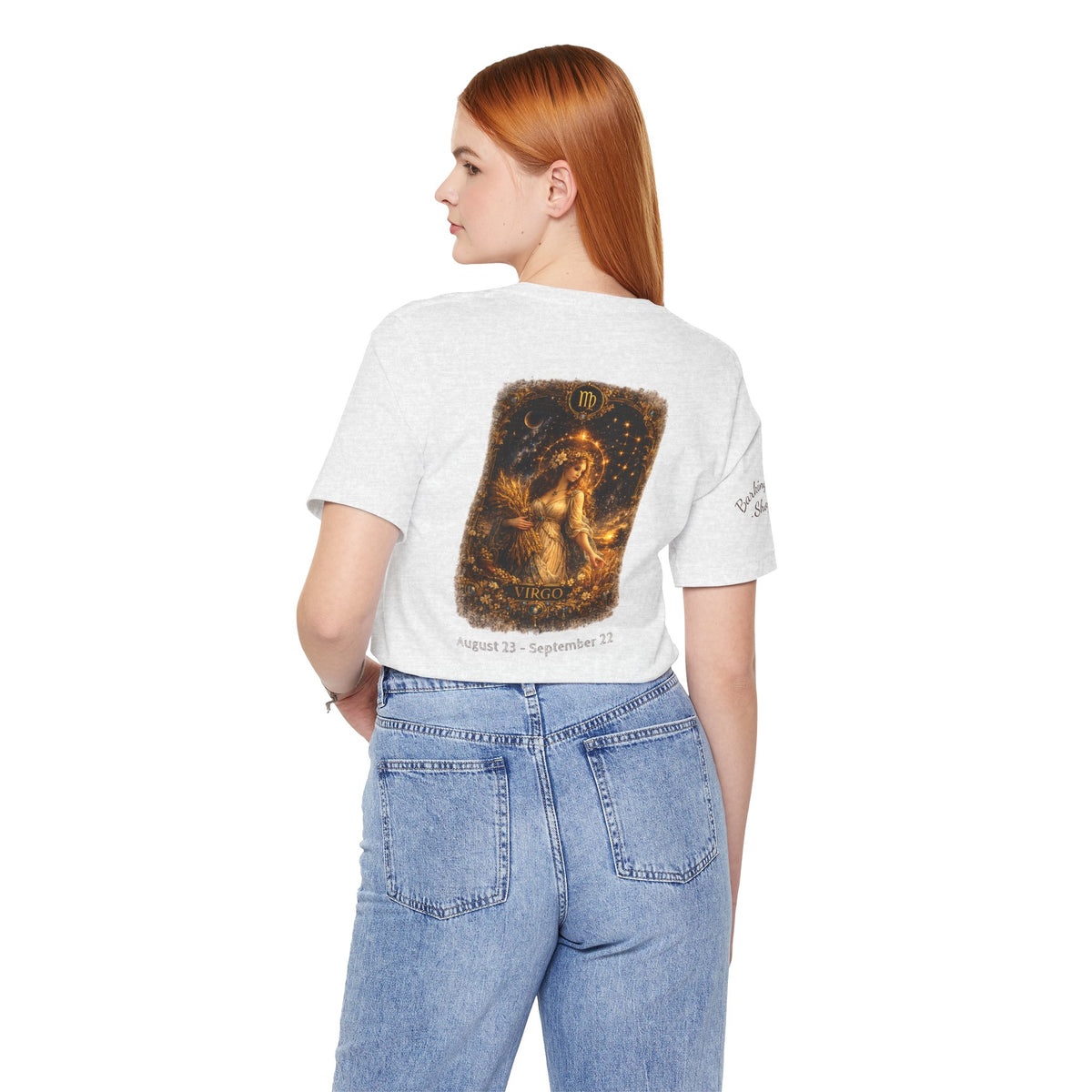 Virgo Zodiac Tee — Illustrated Virgo Goddess Astrology T-Shirt