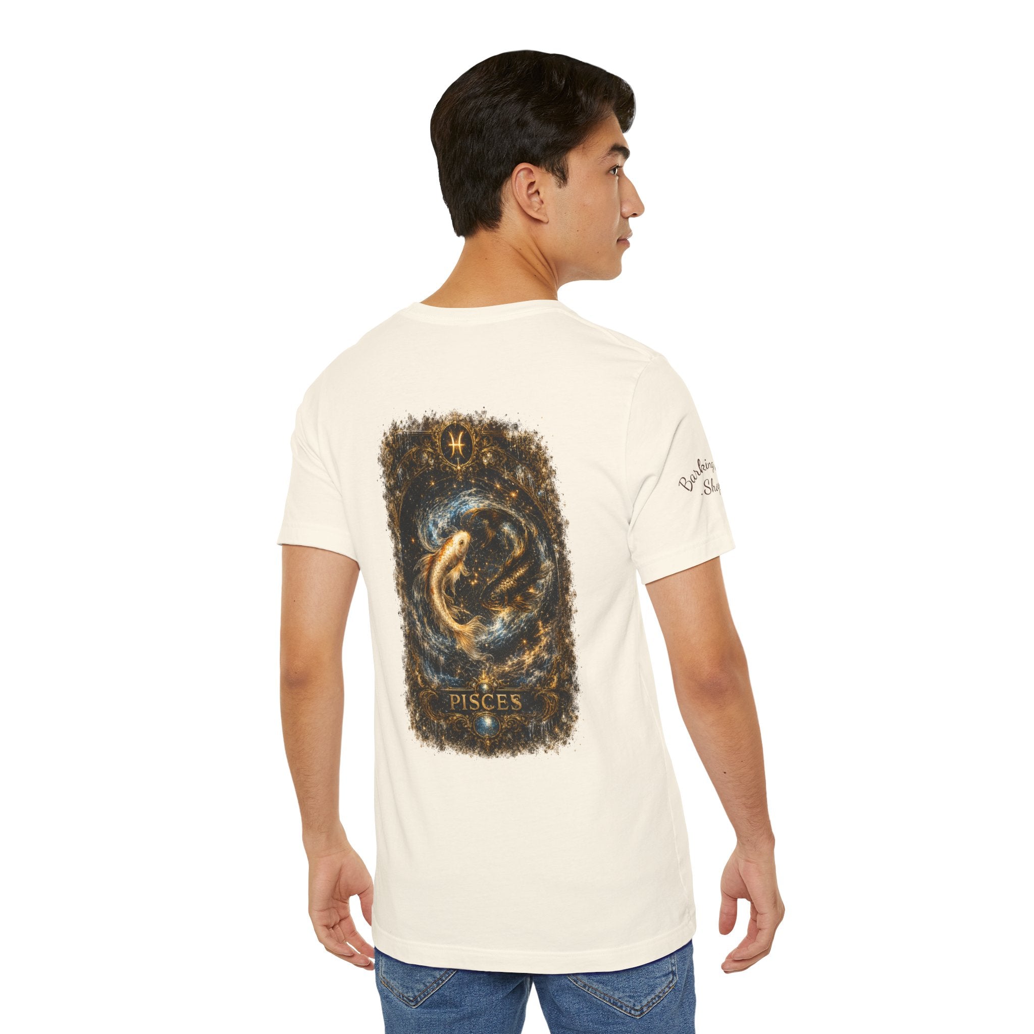 Pisces Zodiac T-Shirt — Mystical Gold Fish Astrology Tee