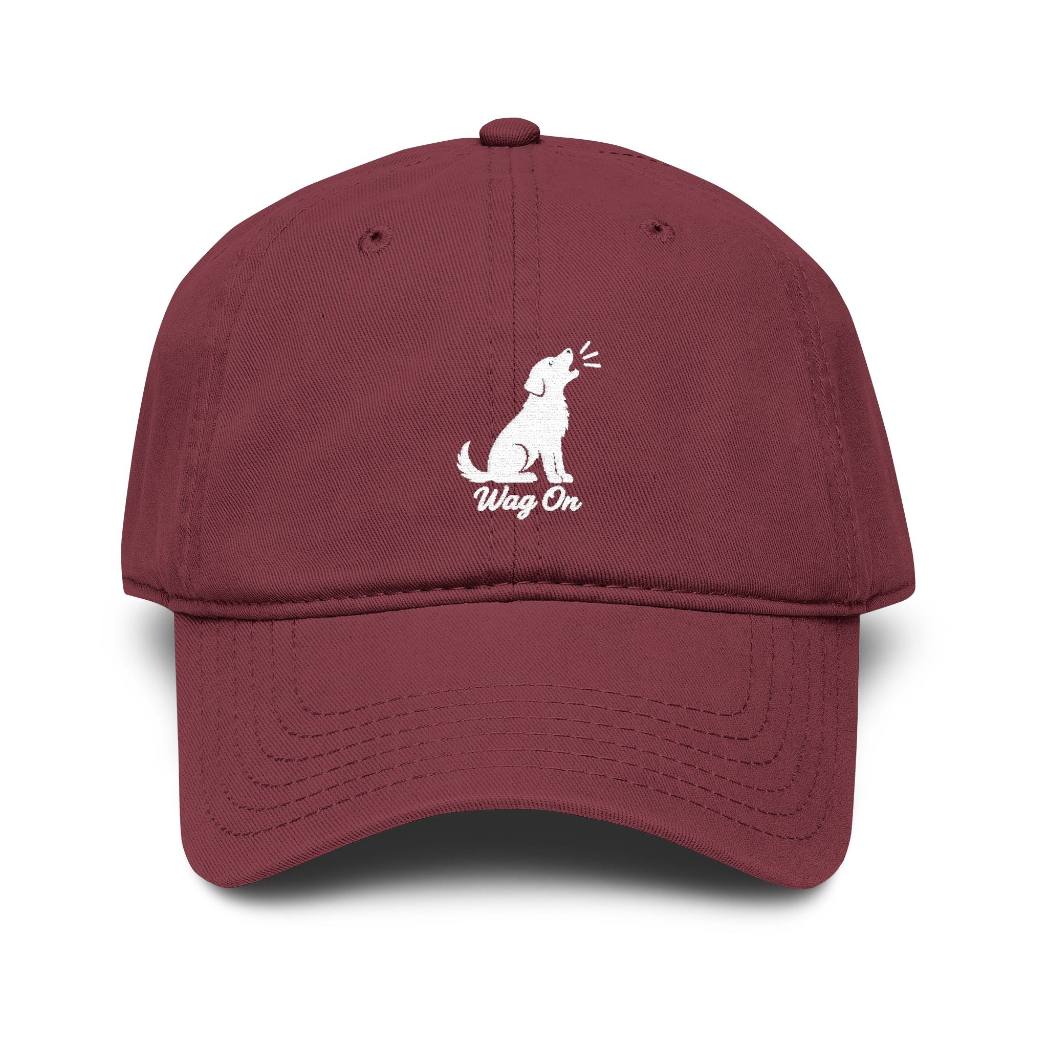 Wag On Embroidered Dog Baseball Cap — Casual Pet Lover Hat