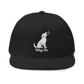 Embroidered Wag On Dog Lovers Flat Bill Cap