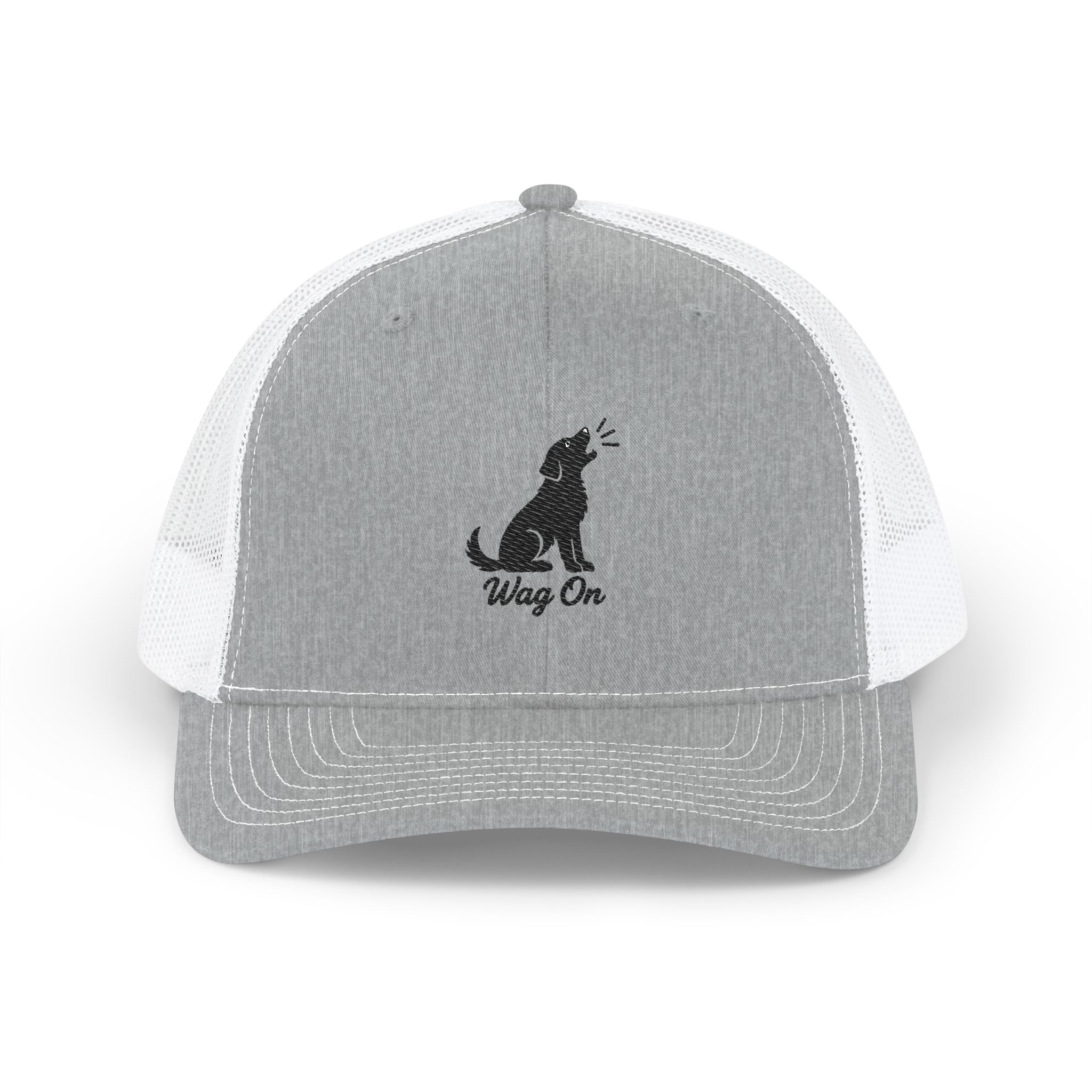 Embroidered Wag On Trucker Cap – Dog Lover Snapback Mesh Hat