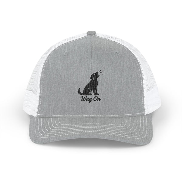 Embroidered Wag On Trucker Cap – Dog Lover Snapback Mesh Hat