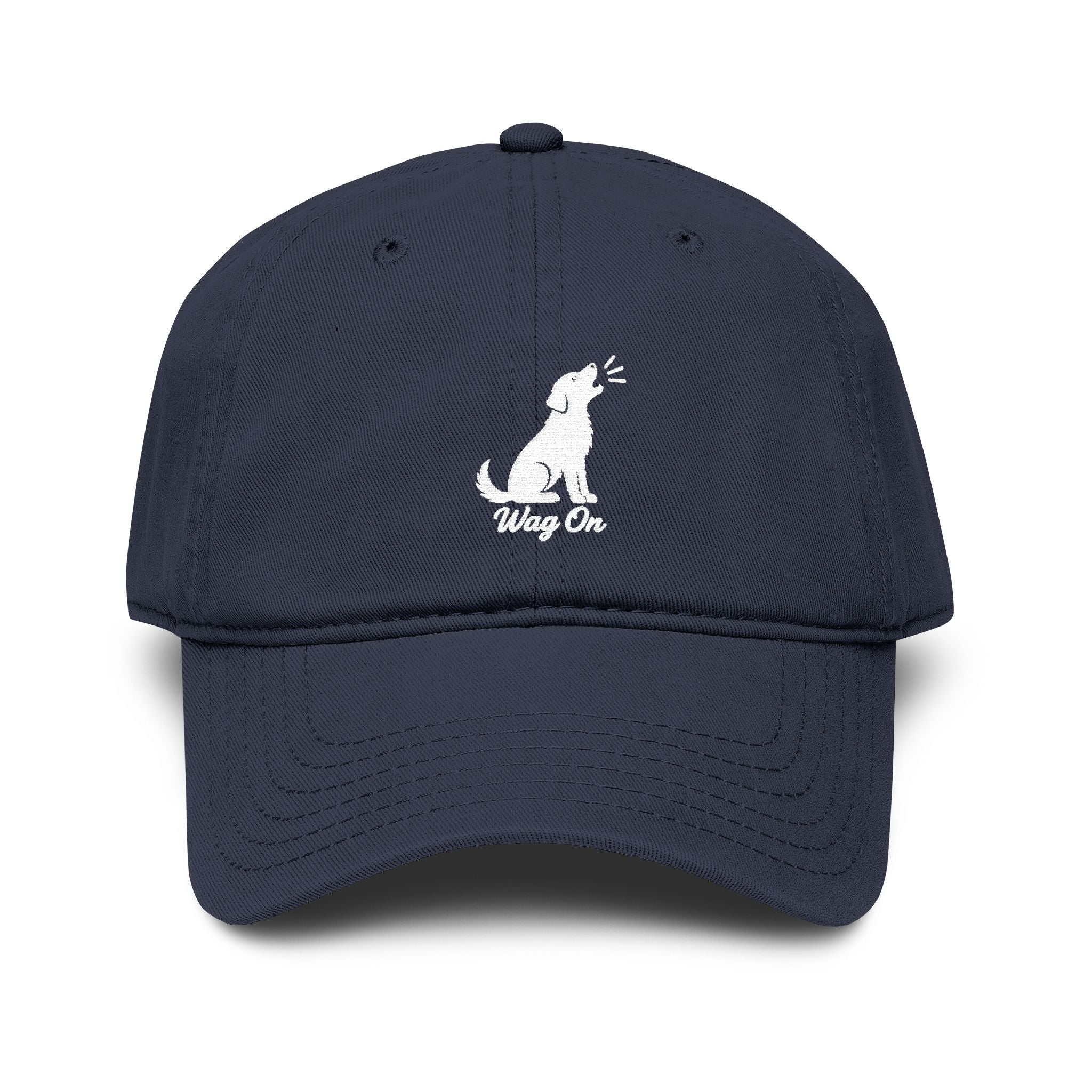 Wag On Embroidered Dog Baseball Cap — Casual Pet Lover Hat