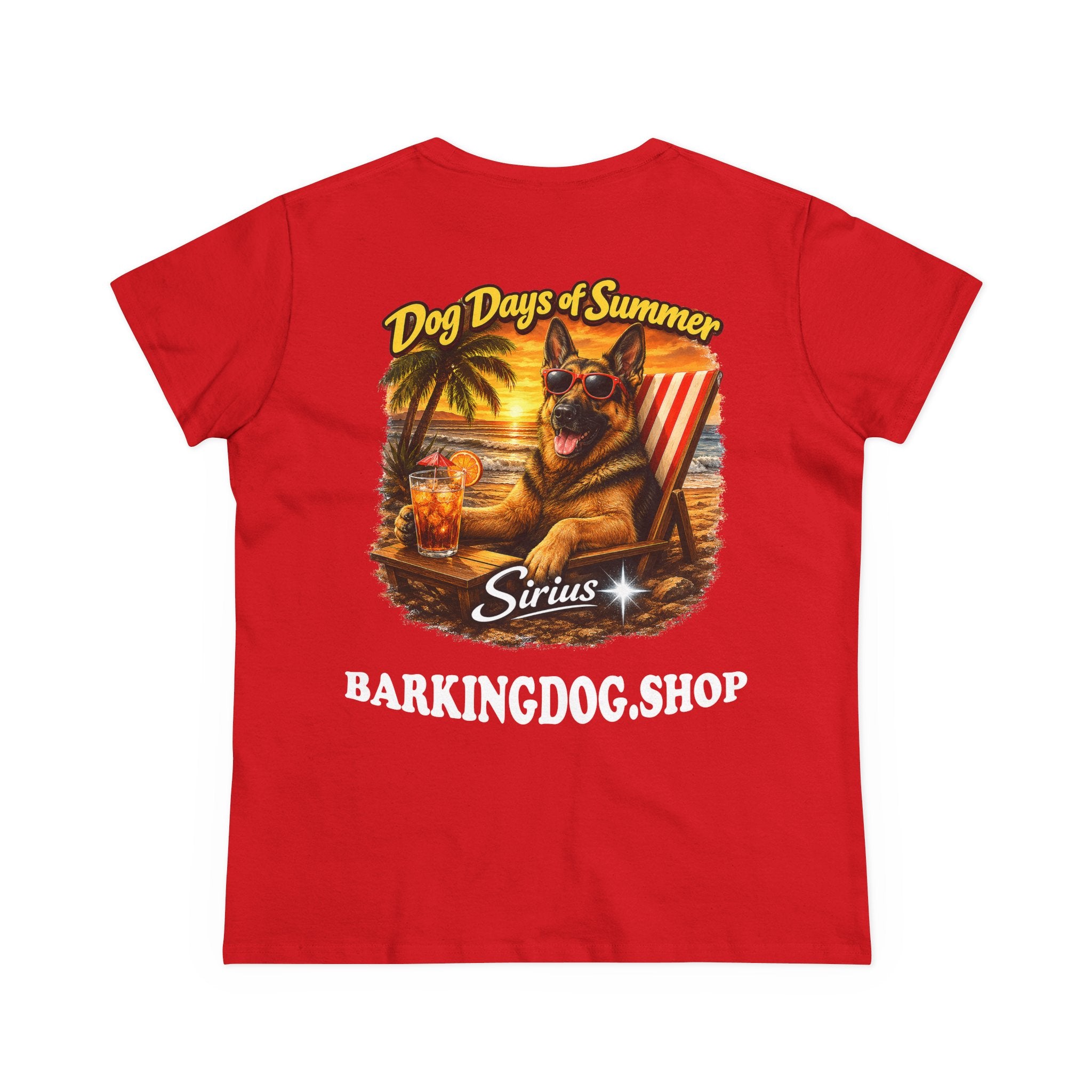 German Shepherd Dog Beach Chair T-Shirt Wag On™ Dog Days of Summer