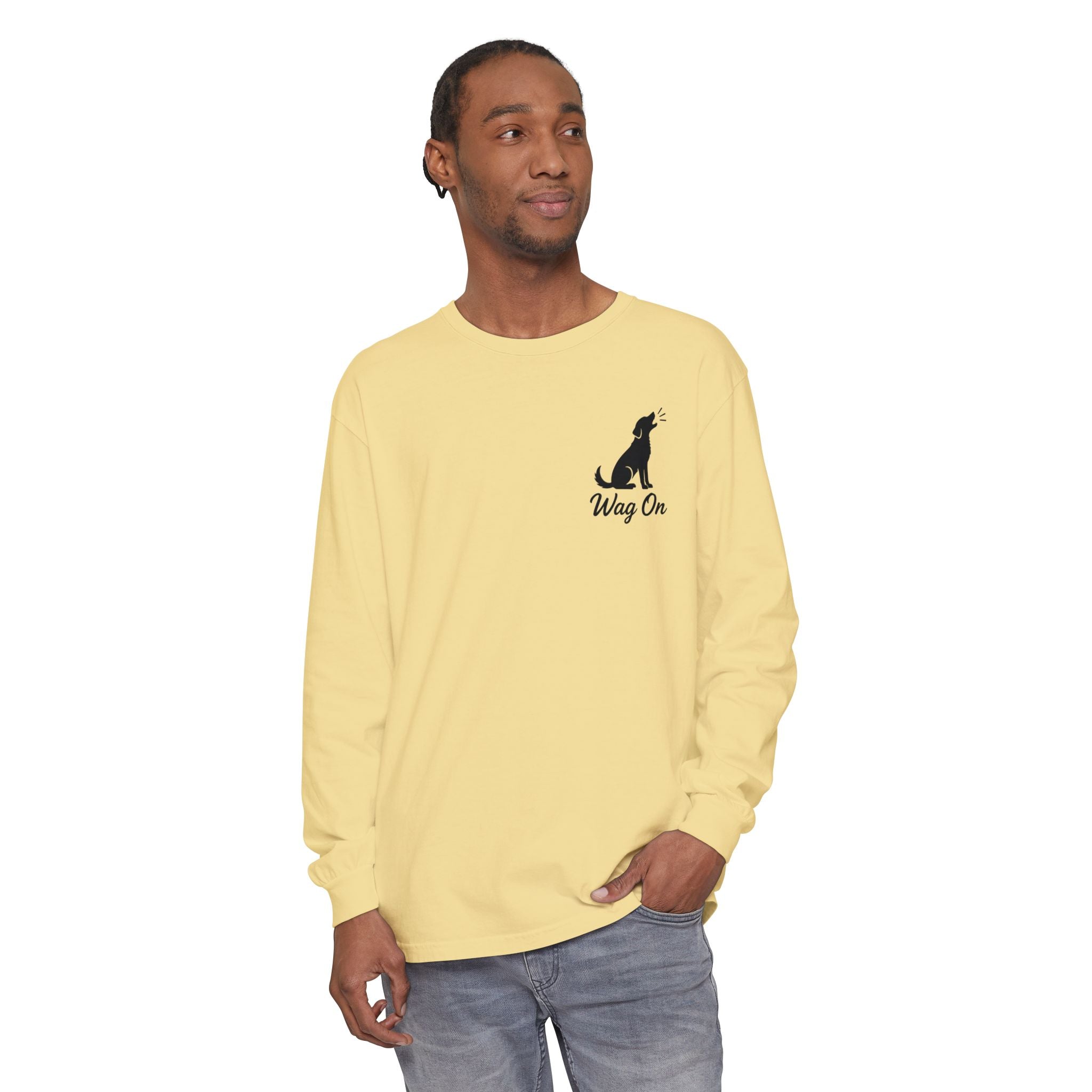 Freedom 250 Grand Prix Long Sleeve T-Shirt — "Wag On" Dog Rally Race Tee